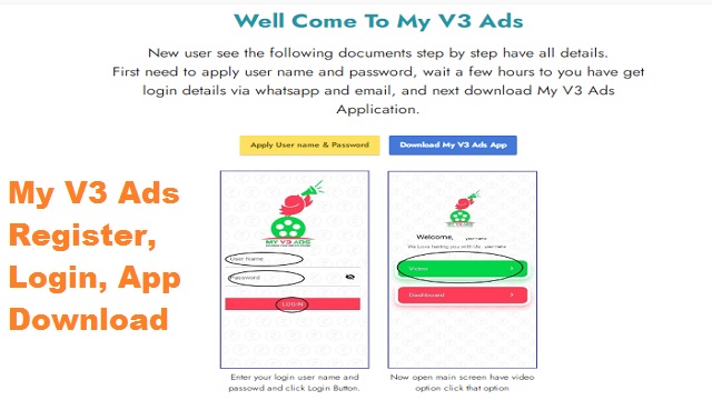 My V3 Ads Register, Login, Self Declaration, App Download @ www.myv3ads.in